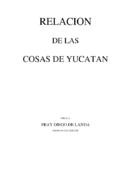 Relación de las cosas de Yucatán