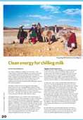 Clean energy for chilling milk