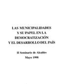Las municipalidades y su papel en la democratización y el desarrollo del país